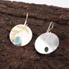 Aqua Chalcedony Handmade Gemstone Jewelry, 925 Solid Sterling Silver Earrings Unique Design Jewelry, For Women