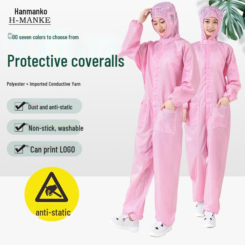 Hanmanke Anti-static Cleanroom Coverall with Hood M (165cm)