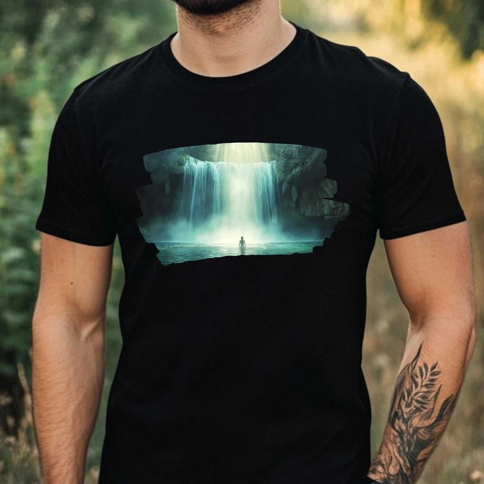 T-Shirt Herren Mystischer Wald Motiv Baumwolle Größe XS bis 5XL XL