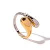 Wholesale High End Waterproof Three-dimensional M Letter Hollow Stainless Steel Finger Ring Trendy for Women Personalize Jewelry