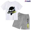 Summer Kids Ninjago T-shirt Set Boys' Clothing  Leisure Cotton PikachuShort Sleeve Preschool 3-12 Girls' Cartoon Animal Print