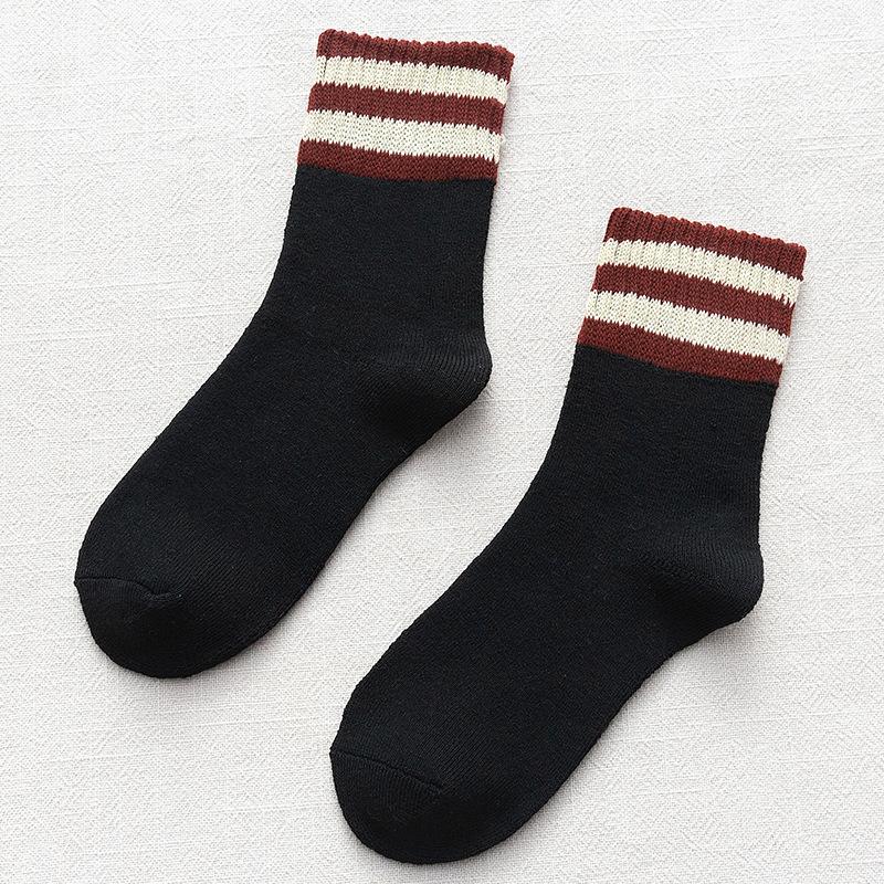 Socks Kawai Bear Women Autumn Winter Thickened Warm Loop Japanese Women's Floor Mid-tube Cotton Causal Sock Lovely Girls Style