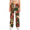 Damen Weihnachts-Pyjamahose mit Aufdruck, elastischem Bund und - Lässige Haus-Schlafkleidung
