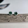 Серебряные серьги с изумрудом nano 1.43ct (2205395)