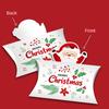 5PCS Merry Christmas Pillow Paper Box Handheld Portable Snack Candy Boxes Bags Santa Claus Small Christmas Gift Bag