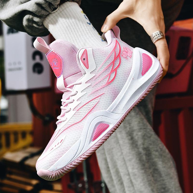 Children's mandarin duck shoes men's summer breathable youth pink basketball shoes boys' sports shoes