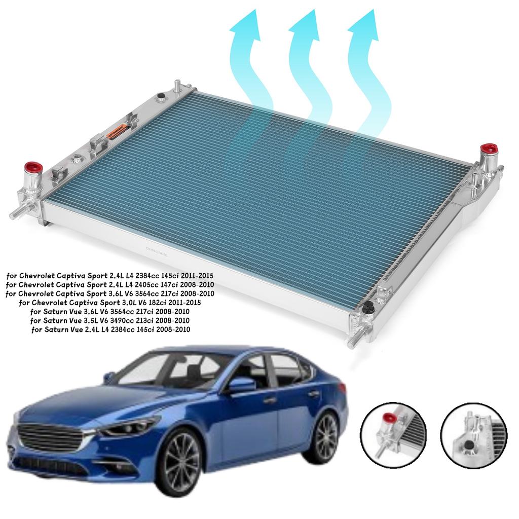 for Chevrolet Captiva Sport 2008-2015 All Aluminum Radiator Cooler Cooling Coolant for Saturn Vue 3.5L V6 3490cc 213ci 2008-2010