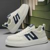 New autumn leather punching breathable board shoes youth style thick sole wear-resistant casual shoes