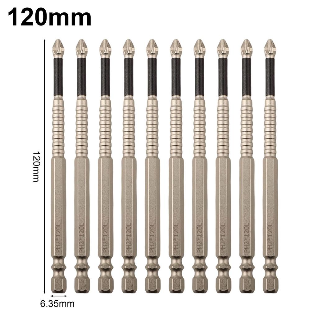 Screw Driver Bit Pack of 10 with Magnetism and High Strength Alloy Steel