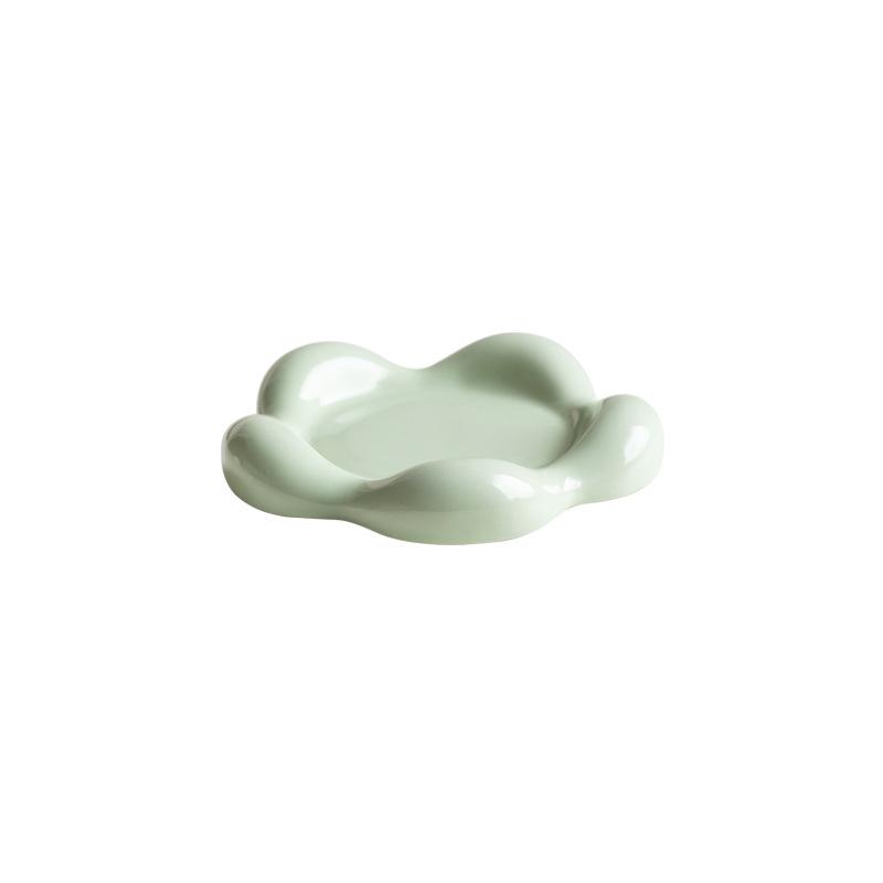 Cat Ceramic Bowl Small Pet Elevated Food Water Feeders Puppy Dog Drinking Eating Dish Plate with Wooden Stand