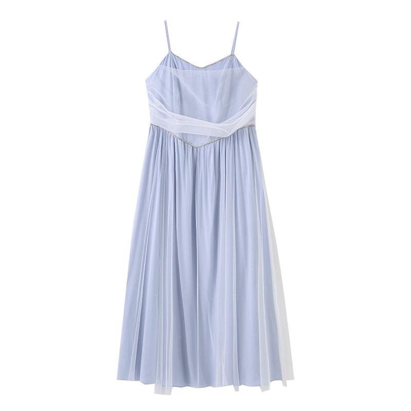 Plus-size Women's Dress with A Gentle Style, Halter Dress, Cardigan and Vest Set for Summer