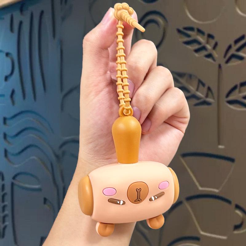 Cute Capybara Beep Beep Hammer Keychain Pendant & Bag Ornament