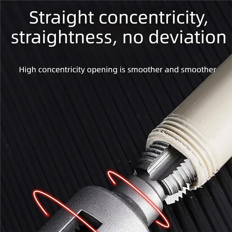 Pipe Thread Cutting Tool Water Pipe Inner Outer Integrated Wire Cutter Pipe Thread Tool Electric Drill 4/6 Points Water Pipe