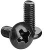 Large Black Flat Head Cross Machine Thread Screw Bolt (M3/M4/M5/M6)