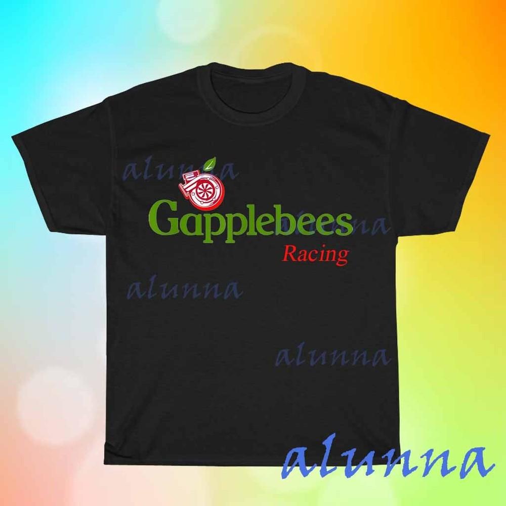 

New GAPPLEBEES RACING Men s Black T-shirt Funny Size S to 5XL S