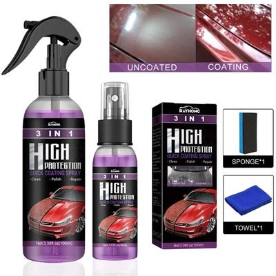 30ml/100ml Araba Seramik Kaplama Spreyi 3'ü 1 Arada Oto Nano Seramik Kaplama Cilalama Püskürtme Cila Araba Boyası Çizik Giderici