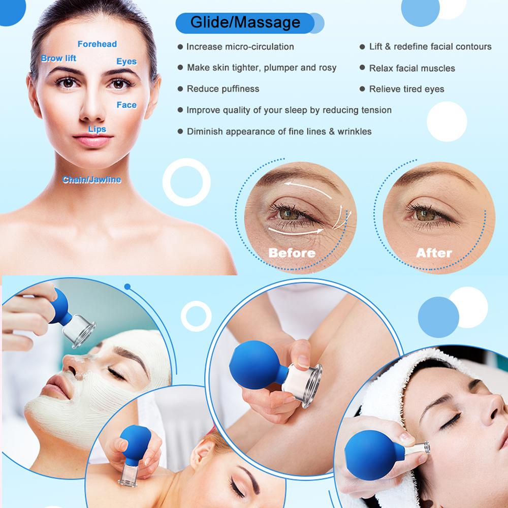 Massage Body Cups Vacuum Face Cupping Massage Glass Cupping Facial Skin Lifting Body Massage Tool