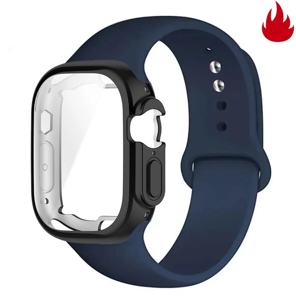 Wtach Case+Strap For Apple Watch band Ultra 49mm 44mm 45mm 42mm 41mm 40mm Wristband correa Bracelet iwatch series 7 8 se 5 6 9