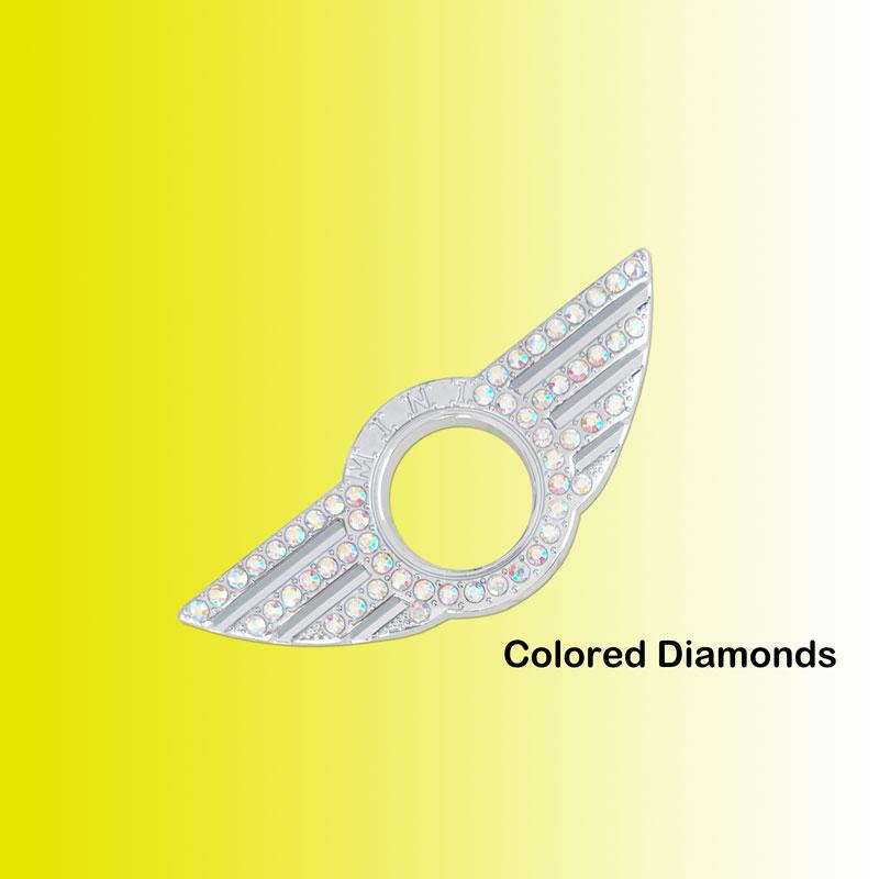 1PCS Be Suitable F55 R50 R53 R56 R60 R57 Cooper Delicate Door Pin Lock Wing Emblem Badge Stickers Car Door Metal Sticker