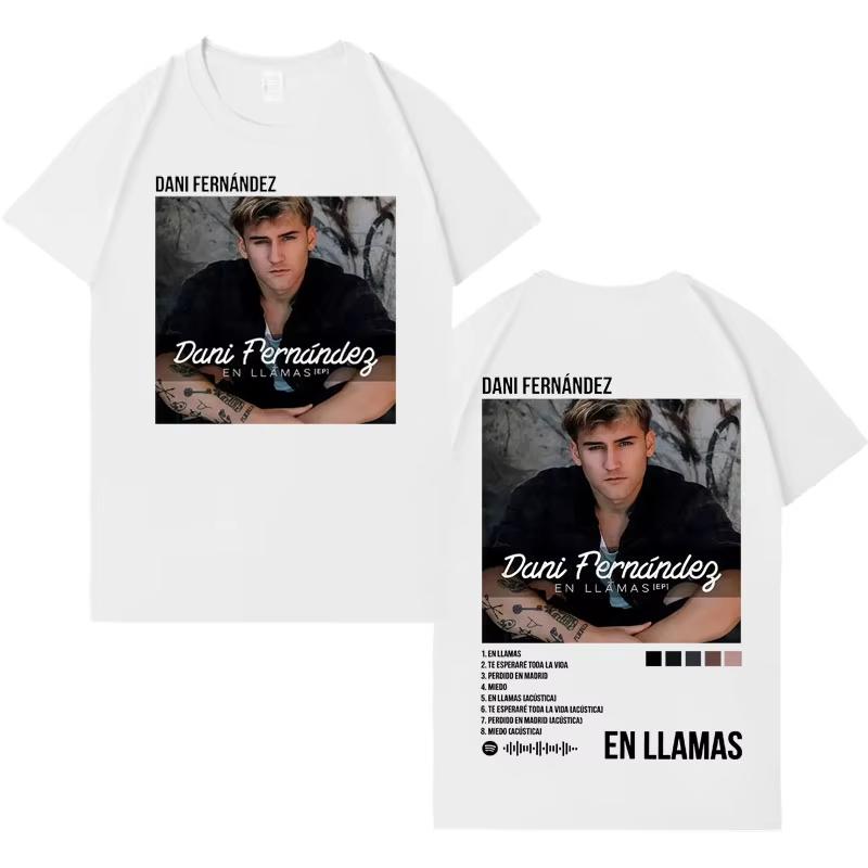Rapper Dani Fernandez Fashion Album Cover 2026 Tshirt Unisex Women Tide Tshirts Crewneck Casual Y2K Cotton Tshirts Streetwear