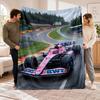 Flannel Fleece Blanket with Alpine F1 Team Design, Soft Lightweight Throw for Bed Sofa Travel