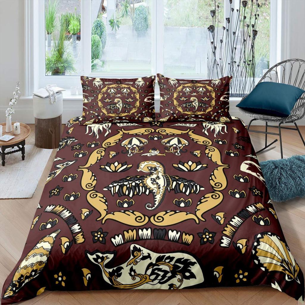 Seepferdchen Bettwäsche-Set für Kinder Jungen Teenager Mechanischer Seepferdchen Druck Bettbezug Tier Bettdeckenbezug Meeresleben Ozean Steppdeckenbezug