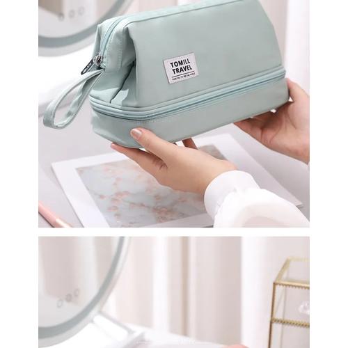 Waterproof Travel Makeup Bag Large Capacity Cosmetic Organizer for Women Men, 2025 Portable Handbag Storage Pouch with Zipper