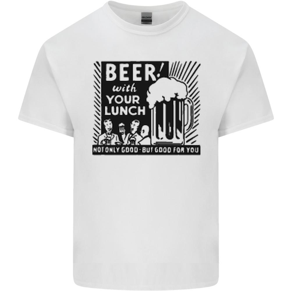 

Beer with Your Lunch Funny Alcohol Mens Light Cotton T-Shirt 3XL