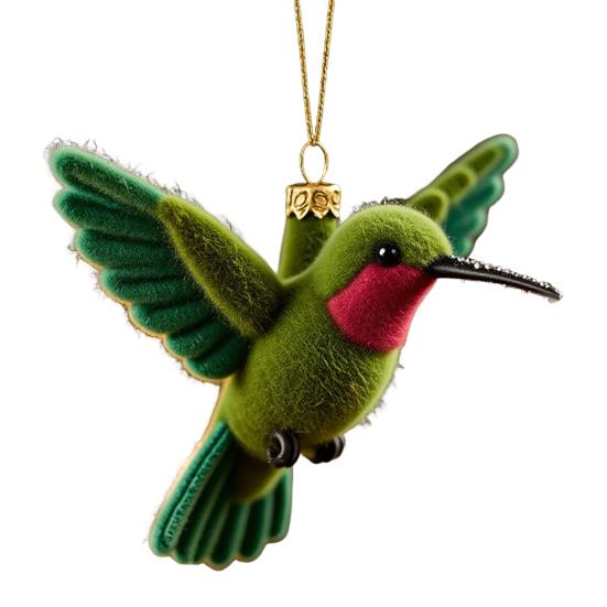 

Красочная колибри Рождественское украшение Елка Автомобиль Зеркало заднего вида Акриловая подвеска в форме птицы Праздничный кулон для вечеринки B