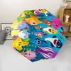 B-Baby Shark Print Automatic Umbrella, 8 Rib Iron Frame, Plastic Handle, Suitable for Outdoor Travel &Daily , Ideal Gift