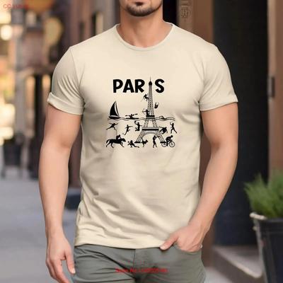 Paris France T Shirt Vacation In for Travel Lover Trip Fashion Europe Vintage Washed Slightly Graphic Homme Soft