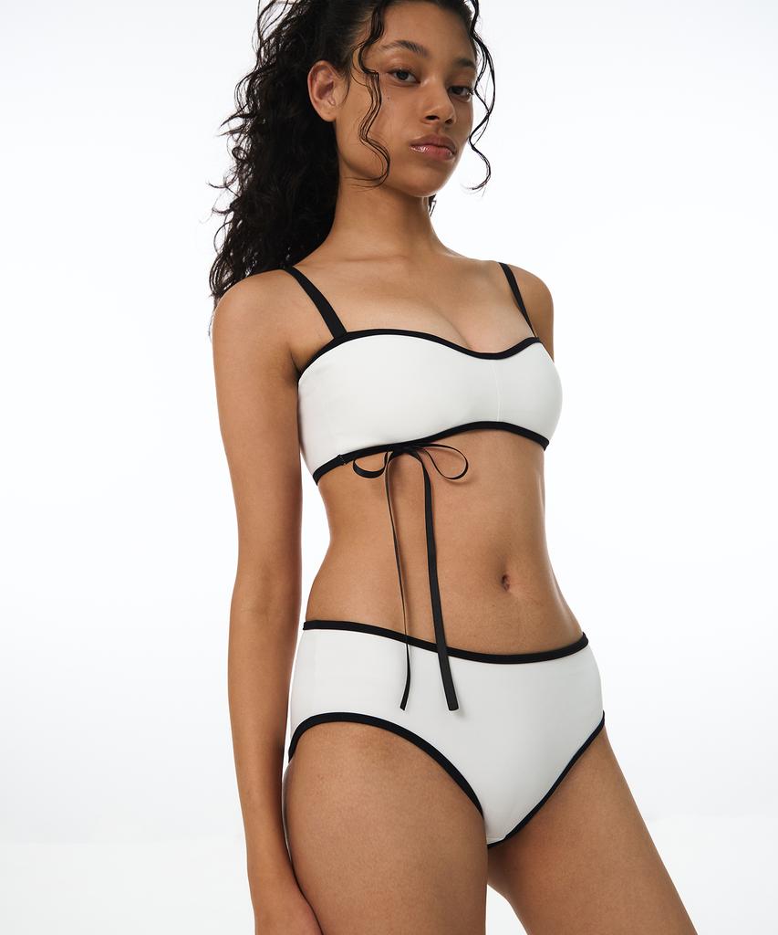 VINAJ Line Low Bikini Panties (White)