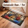 Music Theme Soft Crystal Velvet Rug Custom Name & Text Print Non Slip Floor Rug for Bedroom Living Room