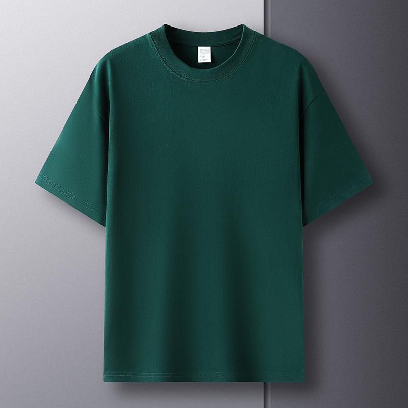 

Summer Men s Short Sleeve T-Shirt Cotton Versatile Premium Bottom Shirt Men s Crew Neck Cotton Top S