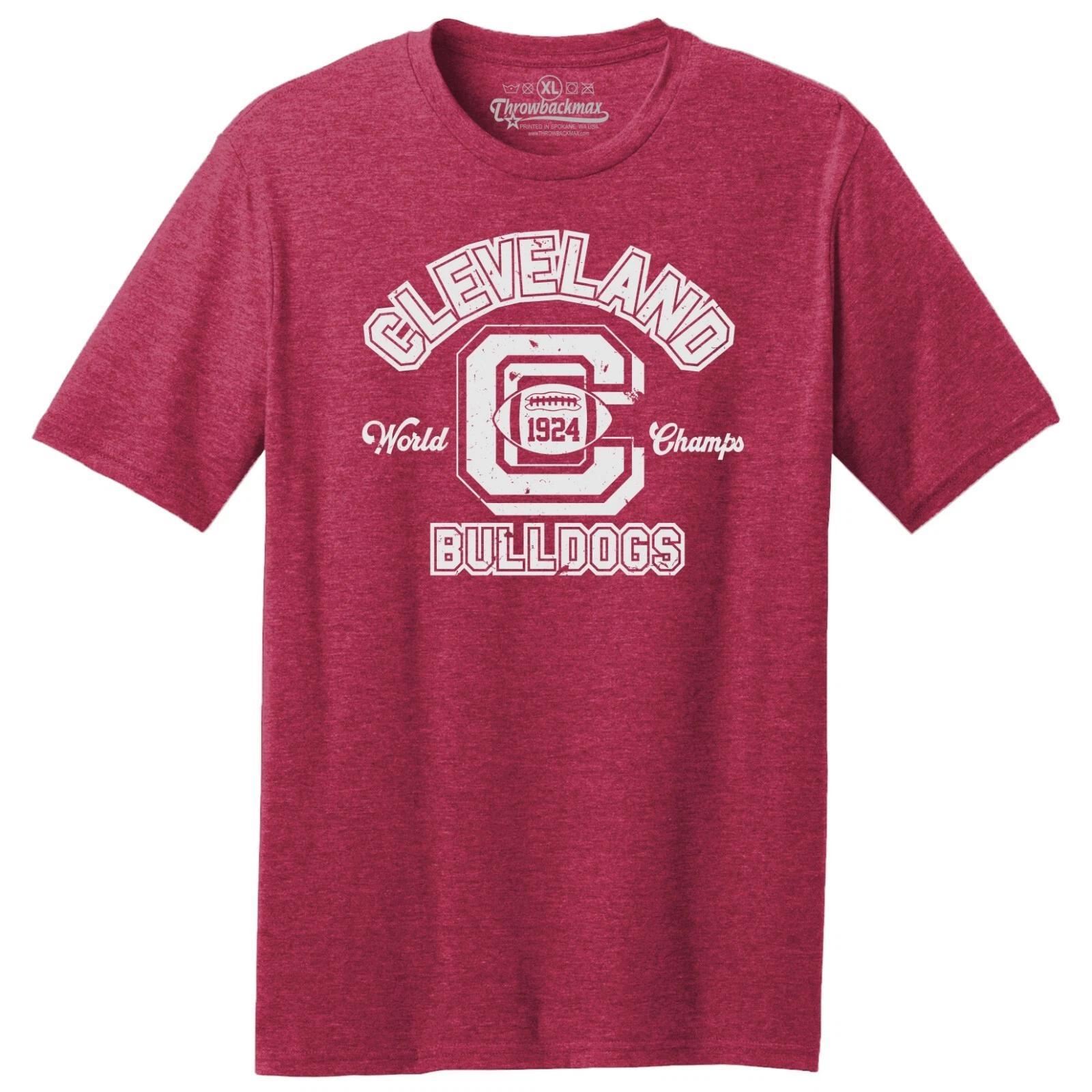 Cleveland Bulldogs 1924 World Champs Football TRI-BLEND Tee Shirt - Browns 2XL