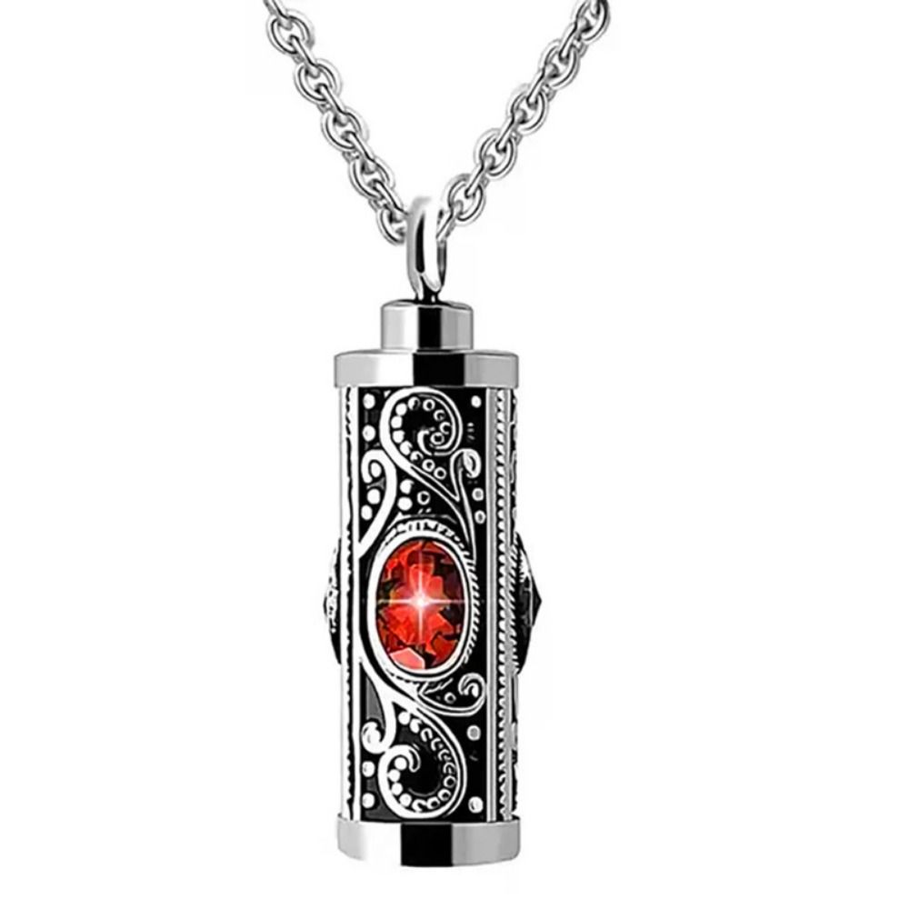 Crystal Cremation Urn Necklace Birthstone Ashes Pendant Memorial Jewelry Keepsake Jewelry