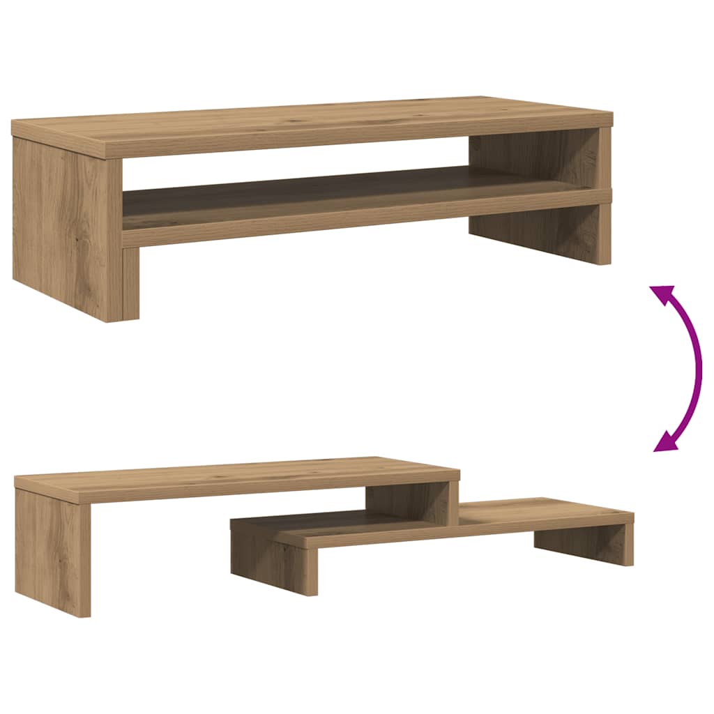 Monitor Stand Artisan Oak 54 X 22 X 15 Cm Particleboard