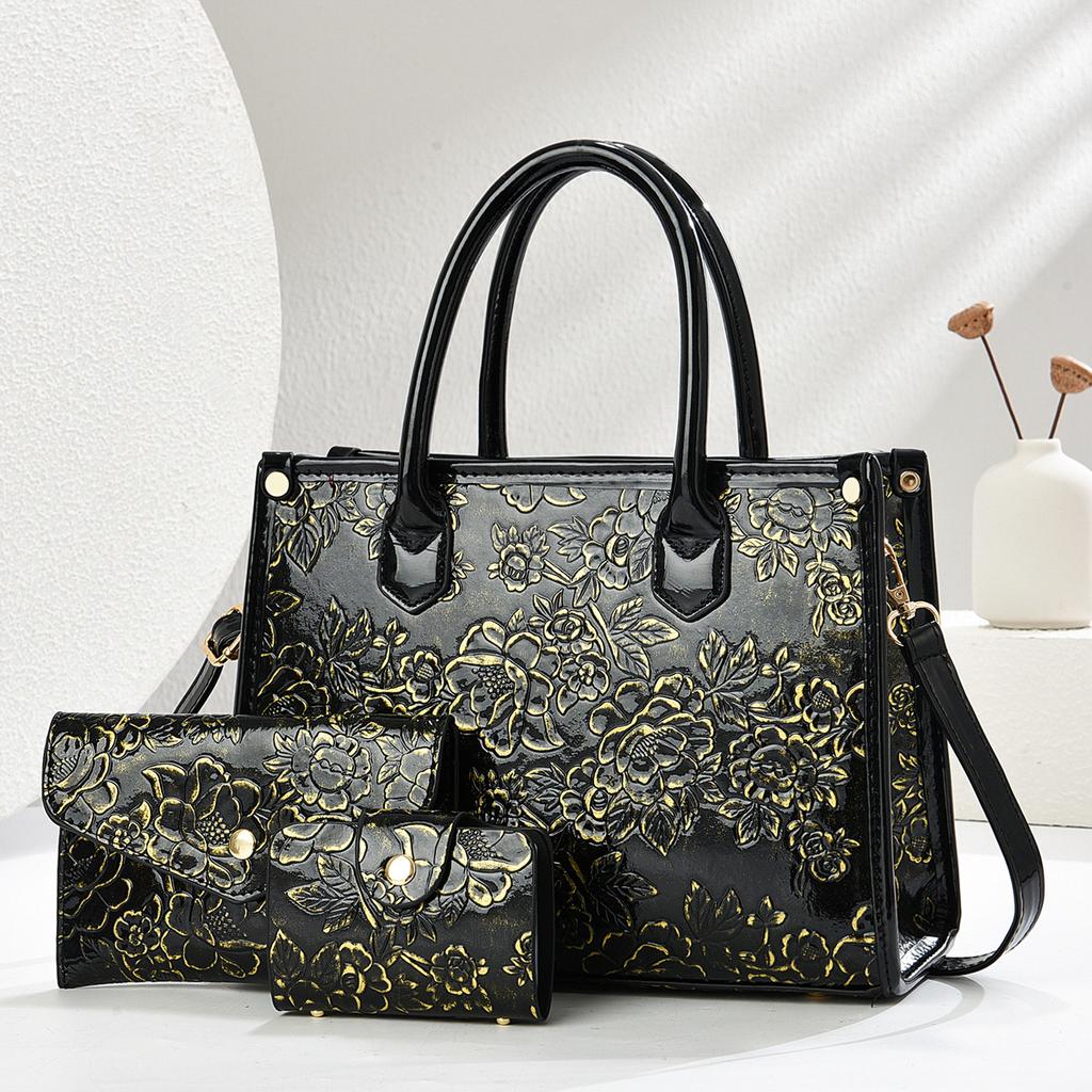 Exquisite Embossed 3Piece Set Women's Bag Shoulder Crossbody Bags for Women Luxury Designer Messenger Bag Purses and Handbags