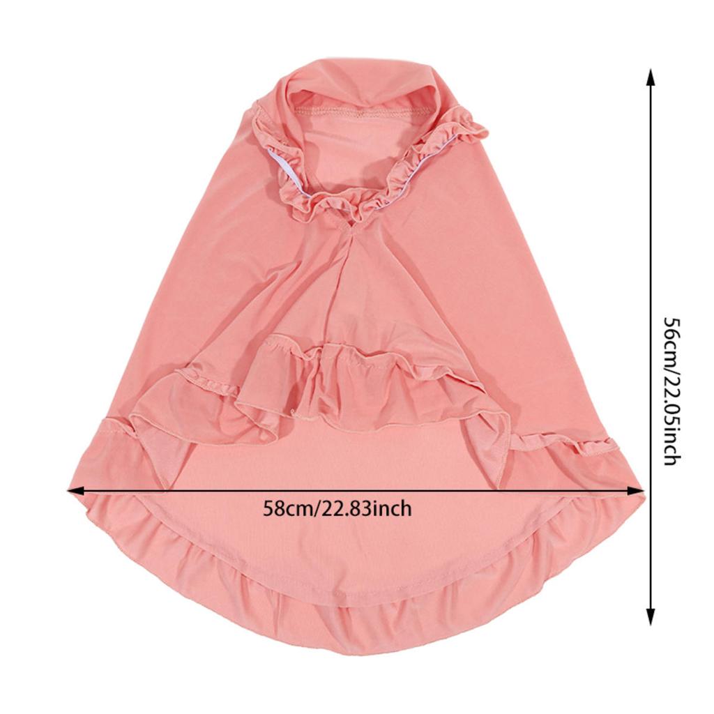 Beautiful Ruffle Solid Children Hijabs Muslim Girls Kids Hijab Islamic Headscarf Soft Stretch Fit 2-6 Years Old Girls Turban