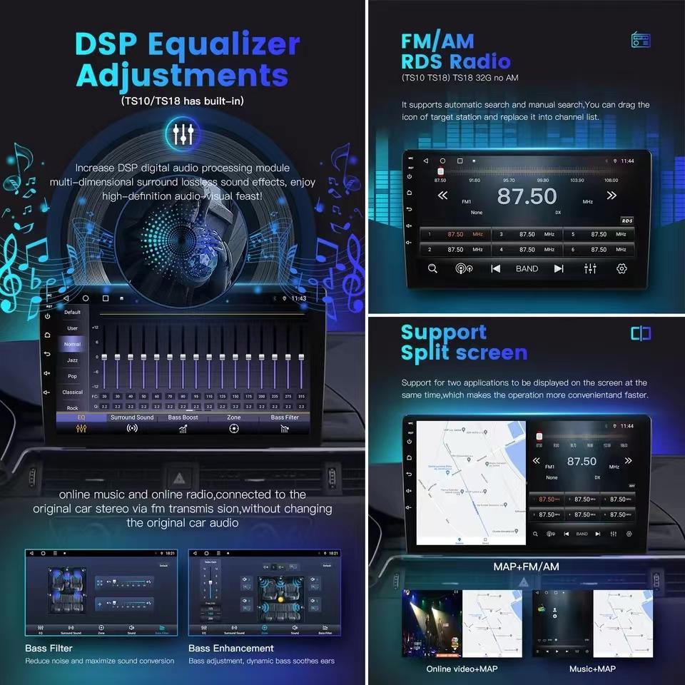 2 Din Android Stereo Car Radio for Citroen C4 Grand Picasso 2006-2013 Wireless CarPlay Android Auto Navigation Multimedia Player