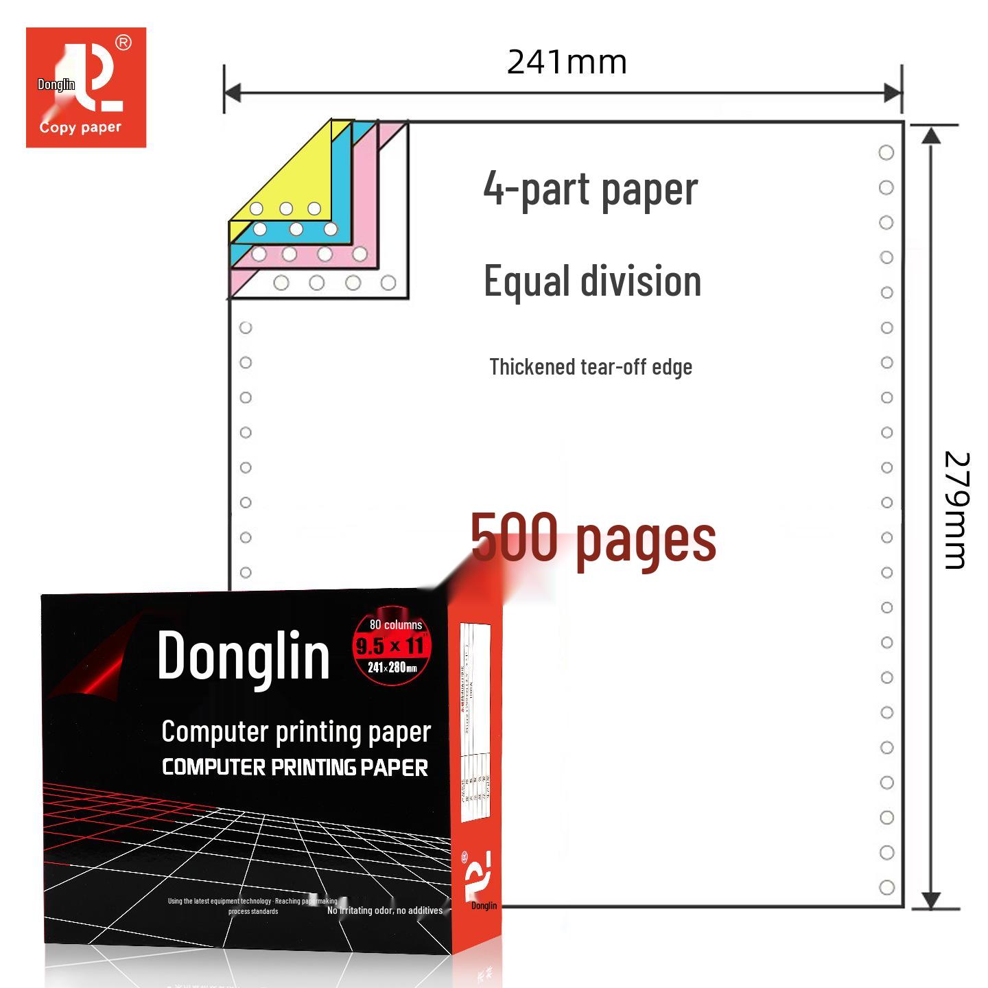 500-Page Four-Part Continuous Print Shipping Delivery Notes