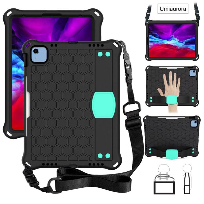 360 Rotate Hand Strap Case For IPad Mini 5 6 Air 2 3 4 10.9 9.7 7th 8th 9th Gen 10.2 Pro 11 Kids Eva Shockproof Cover