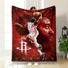 "Basketball Player Graphic Red Warm quiltDecor Flannel Blanket for Bedroom, Living Room, Sofa, and Nap Sofas"