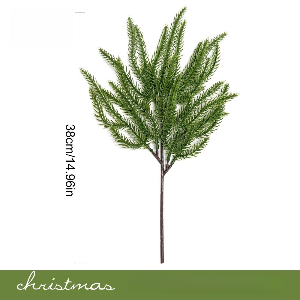 

6-20Pcs Christmas Norfolk Pine Branches 18 Artificial Xmas Stems Greenery Stem Real Touch Greenery DIY Pine Garland Home Decor 6Pcs