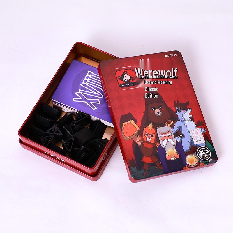 Genuine Werewolf Table Game Classic Edition: Iron Box with Numbered Tokens & New Character Cards
