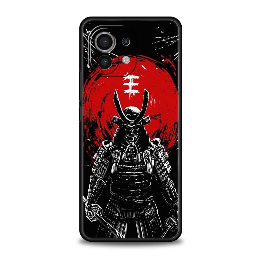 Japanese Samurai Art Phone Case For Xiaomi Mi 15 14 14T 13T 12T Pro 12 13 11 Lite 5G 11T Poco X6 X7 X5 Pro Soft TPU Cover