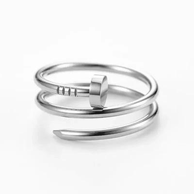 Anello in acciaio inossidabile 316 per donna, classico, alla moda, per coppie, di alta qualità, anello d'amore, anello preferito per banchetto, regalo di San Valentino