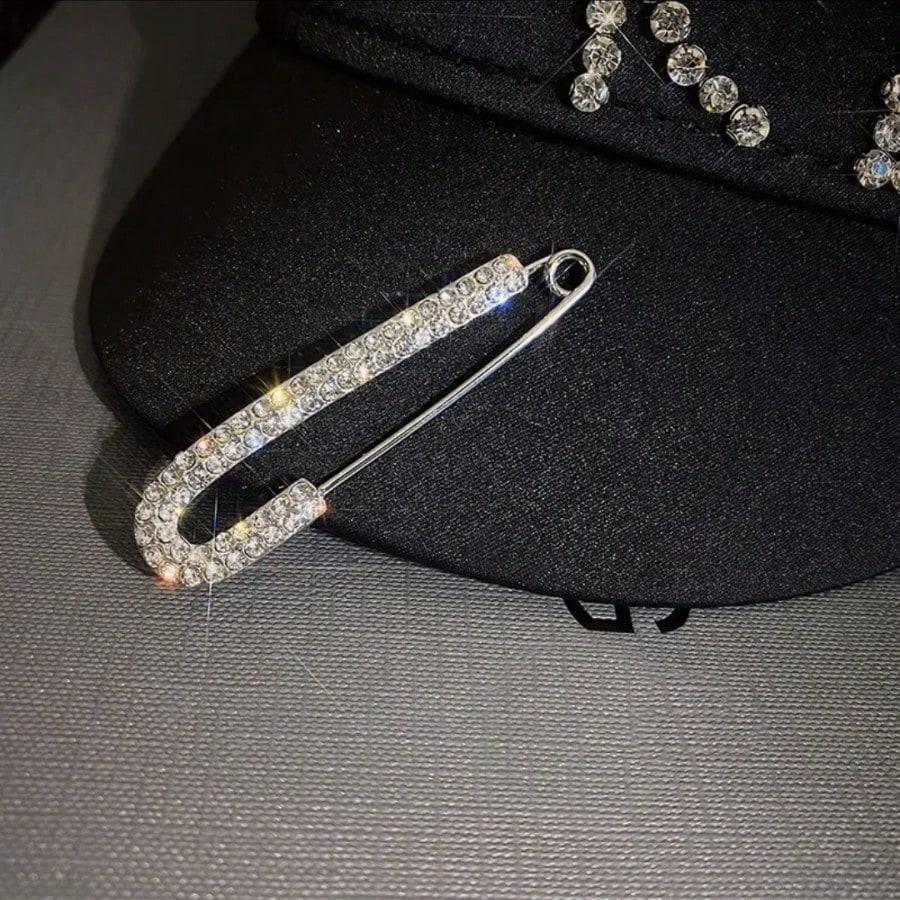 One Set Of Ladies Rhinestone Trouser Buckle Pin Belt Buckle Fixed Clothes Clip Waist Clip Adjust Clothes Size Waist Accessories Christmas