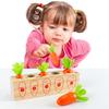 Wooden Digital Carrot Pulling Game Educational Toy For Toddler Learning Play And