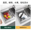 Kitchen Sink Drain Rack Dish Basket Folding Stainless Steel Washing Dishes